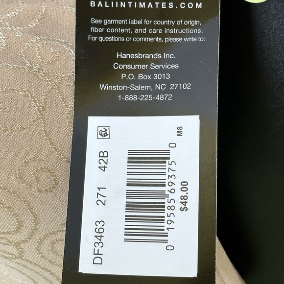 Bali Comfort Seamless Cool Comfort Bra 42B Soft Lightly Padded Smoothing - Picture 8 of 10